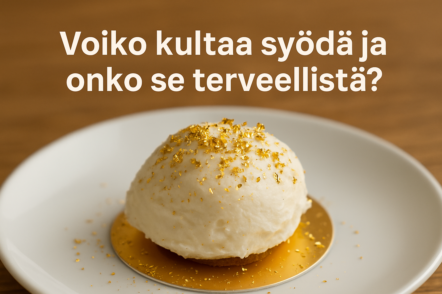 Voiko kultaa syödä? – Syötävää lehtikultaa sisältävä jälkiruoka