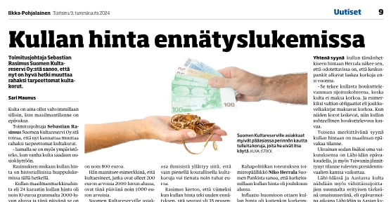 Haastattelu: Kullan hinta ennätyslukemissa