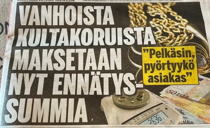 ”Asiakas meinasi pyörtyä” – Suomen Kultareservin toimitusjohtaja Sebastian Rasimus muistelee haastattelussa.