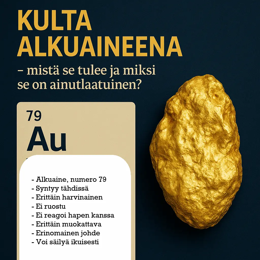 Alkuaine kulta – jalometalli joka ei katoa